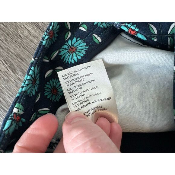 NWT Anthropologie Maeve Slim Ponte Pants In Navy Size 6 $118 MSRP - Picture 10 of 10